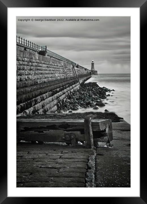 Sea Defence Framed Mounted Print by George Davidson