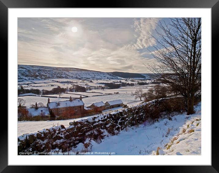 Glaisdale, North Yorkshire in winter. Framed Mounted Print by Anthony David Baynes ARPS