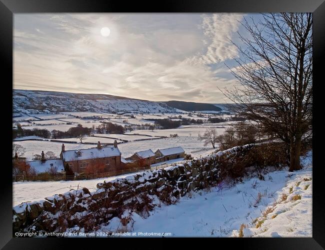 Glaisdale, North Yorkshire in winter. Framed Print by Anthony David Baynes ARPS