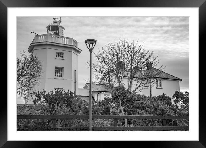 Cromer lighthouse, North Norfolk Coast Framed Mounted Print by Chris Yaxley