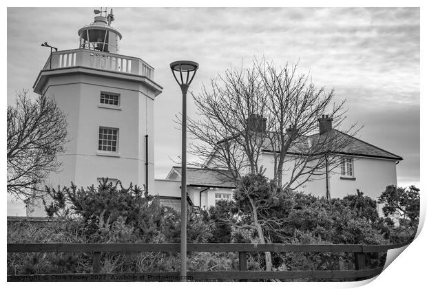 Cromer lighthouse, North Norfolk Coast Print by Chris Yaxley