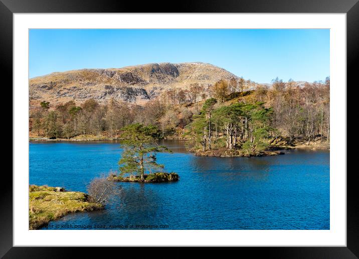 Tarn Hows and Wetherlam Framed Mounted Print by Keith Douglas