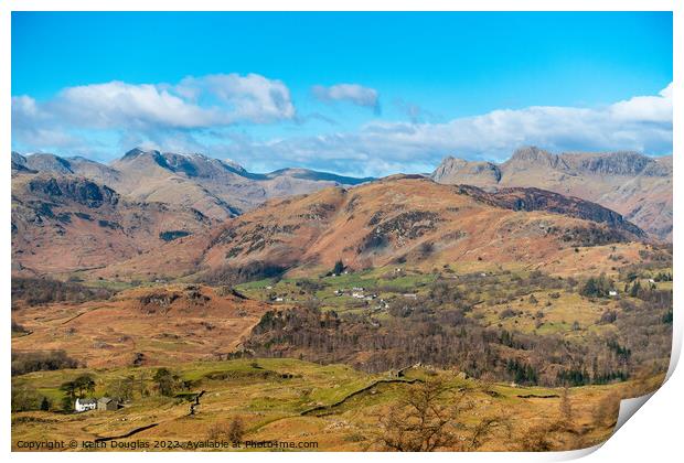 Little Langdale from Black Fell Print by Keith Douglas