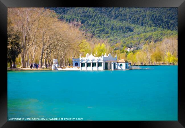 View of one of the fisheries of Lake Banyoles - 2 - Picturesque  Framed Print by Jordi Carrio