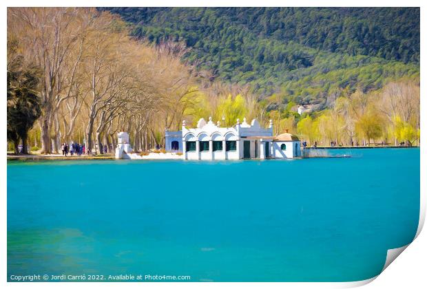 View of one of the fisheries of Lake Banyoles - 2 - Picturesque  Print by Jordi Carrio
