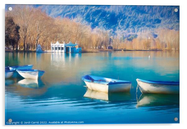 Reflections of Banyolas in Blue - CR2201-6614-PIN Acrylic by Jordi Carrio