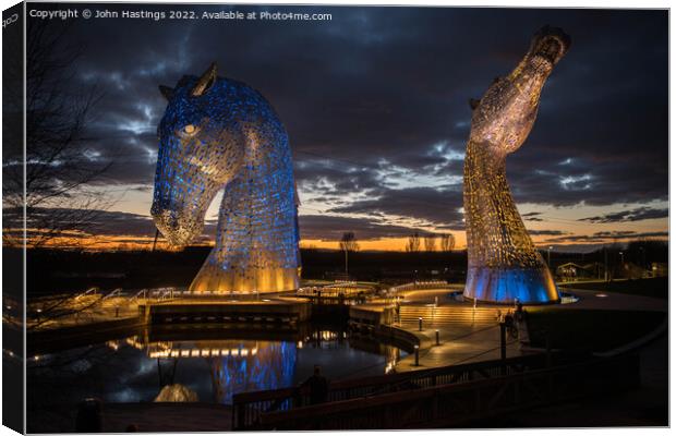 Illuminated Water Sprites Canvas Print by John Hastings