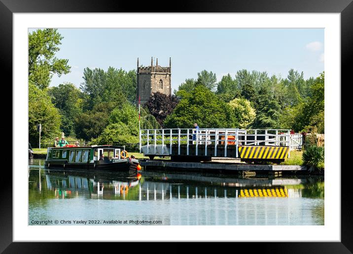 Narrow boat on the Gloucester Sharpness Canal, Gloucestershire Framed Mounted Print by Chris Yaxley