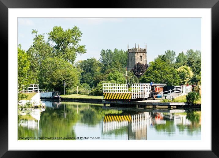 Splatt Bridge, Gloucester Sharpness Canal Framed Mounted Print by Chris Yaxley