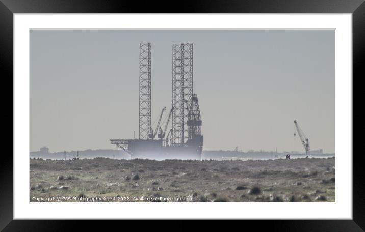 Hazy Dayz on the Rig Framed Mounted Print by GJS Photography Artist