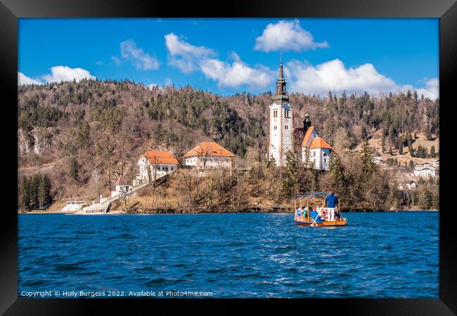 Lake Bled Slovenia  Framed Print by Holly Burgess