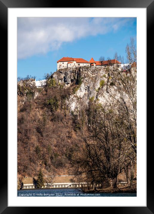 Castle Bled Slovenia Norway  Framed Mounted Print by Holly Burgess