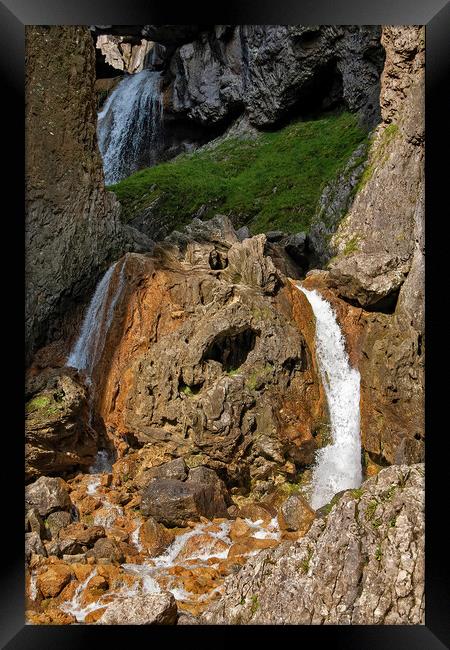 Gordale Scar Waterfall Framed Print by Joyce Storey