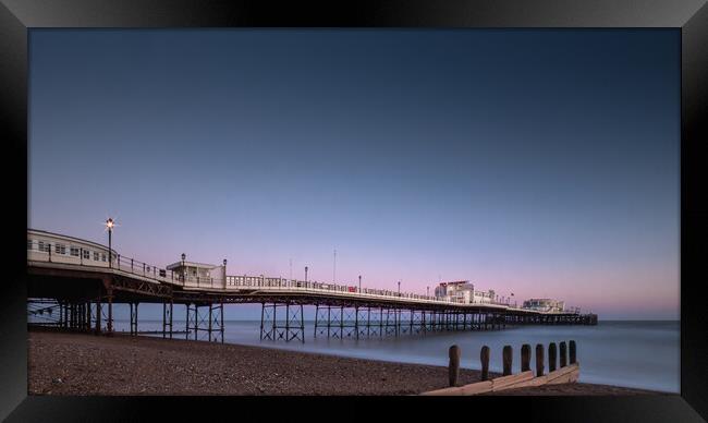 Worthing Pier Sunset Framed Print by Mark Jones