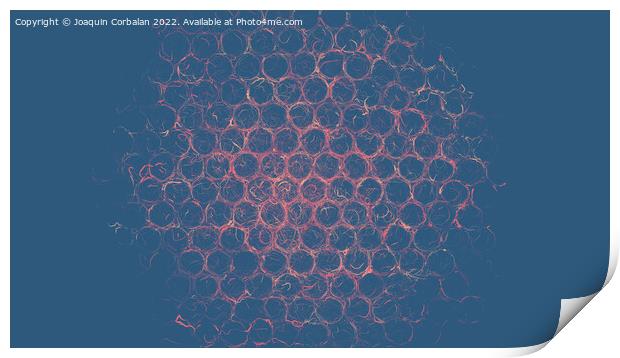 Web design background with geometric shapes isolated in colors,  Print by Joaquin Corbalan
