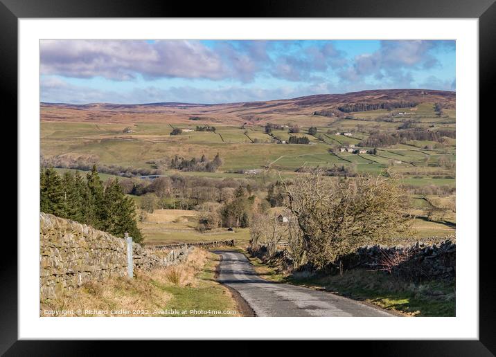 Down from Bail Hill, Mickleton, Teesdale Framed Mounted Print by Richard Laidler