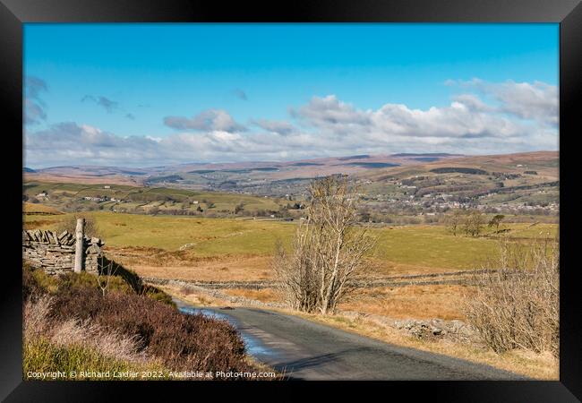 Middleton and Upper Teesdale from Bail Hill Framed Print by Richard Laidler
