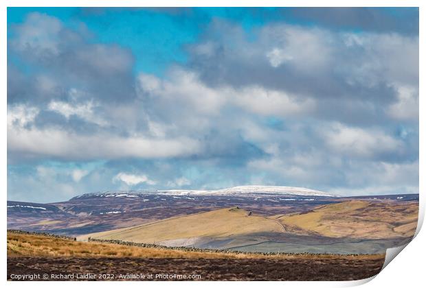 Cross Fell from Botany Farm, Teesdale Print by Richard Laidler