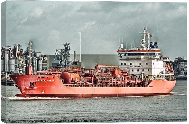 CRYSTAL AMBRA TANKER Canvas Print by Dave Windsor