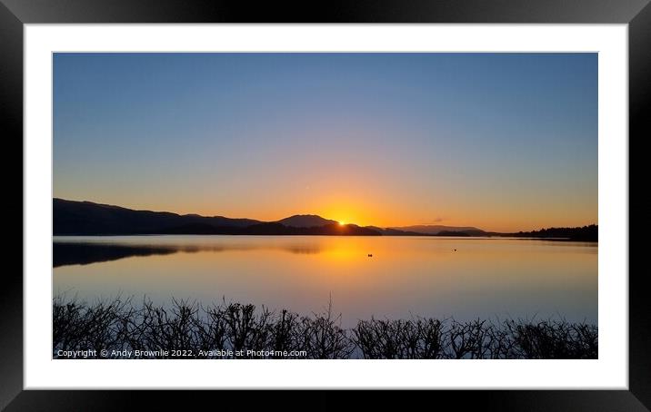 Sunrise on Loch Lomond Framed Mounted Print by Andy Brownlie
