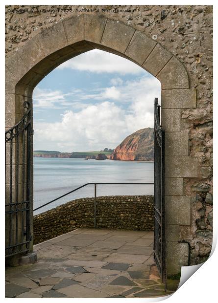 Through the Arch, Sidmouth Print by Jo Sowden