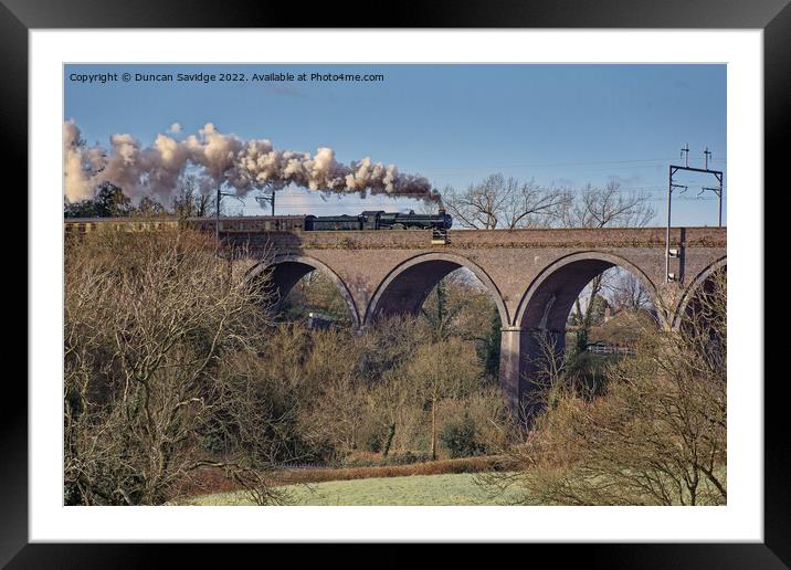 Clun Castle 🚂🏰steam train heads through Winterbourne, Bristol Framed Mounted Print by Duncan Savidge