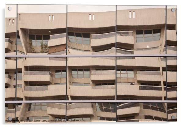 Odd reflection of apartment building - Optical Delusion, Dubai Acrylic by Gordon Dixon