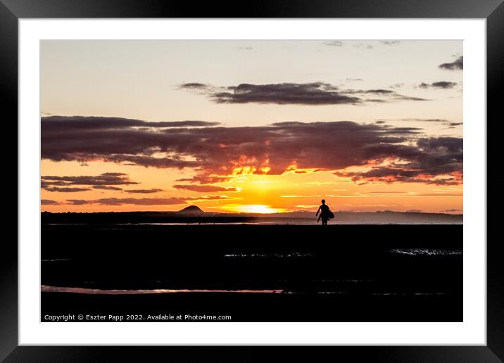 Sky sun Framed Mounted Print by Eszter Papp