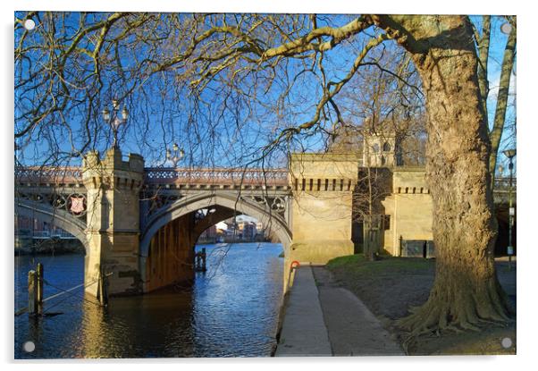 Skeldergate Bridge, York Acrylic by Darren Galpin