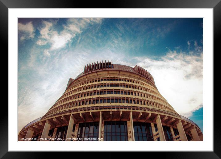 The Beehive - New Zealand Parliament House Framed Mounted Print by Errol D'Souza