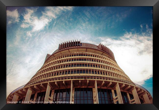The Beehive - New Zealand Parliament House Framed Print by Errol D'Souza
