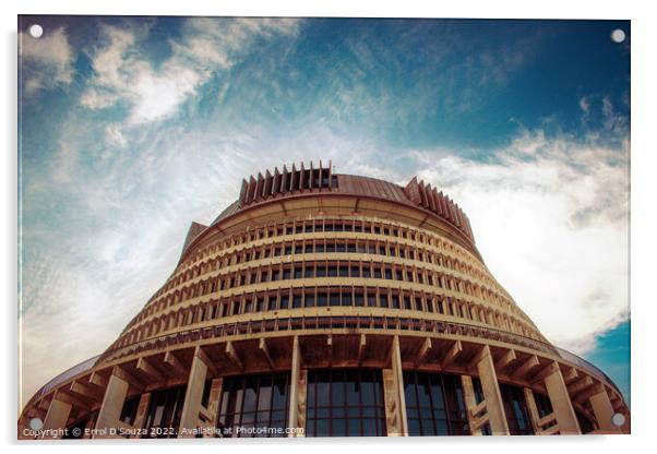 The Beehive - New Zealand Parliament House Acrylic by Errol D'Souza