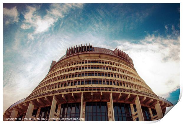 The Beehive - New Zealand Parliament House Print by Errol D'Souza