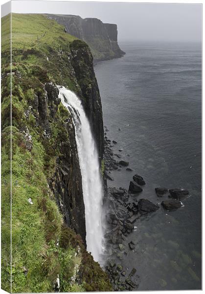 Kilt Rock and waterfall, Skye Canvas Print by Gary Eason