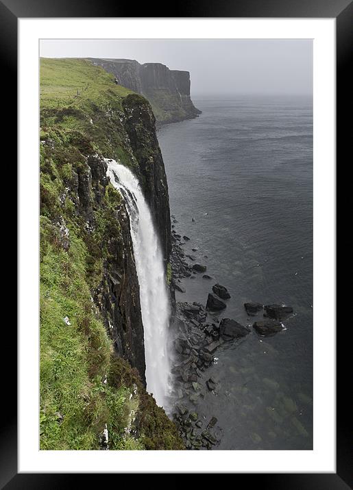 Kilt Rock and waterfall, Skye Framed Mounted Print by Gary Eason