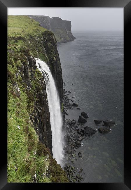 Kilt Rock and waterfall, Skye Framed Print by Gary Eason