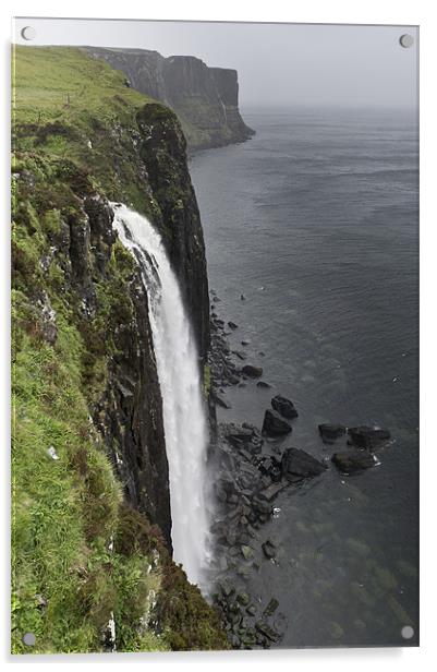 Kilt Rock and waterfall, Skye Acrylic by Gary Eason