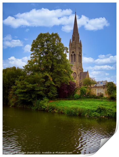 River Avon and Church Print by Stuart Chard