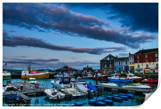 Padstow Harbour Cornwall Print by Stuart Chard