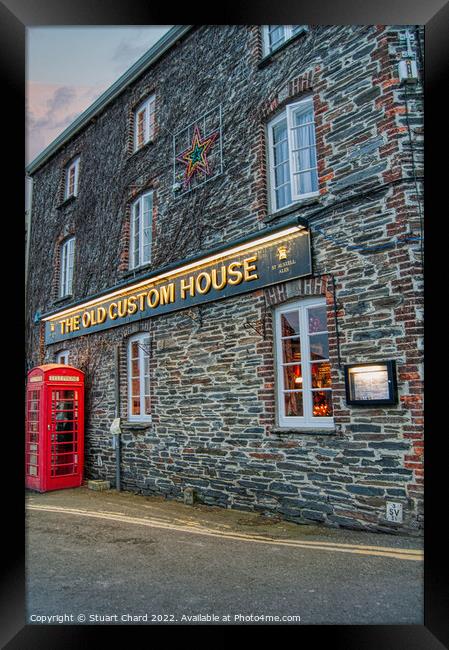 The Old Custom House at Padstow, Cornwall Framed Print by Stuart Chard