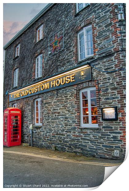 The Old Custom House at Padstow, Cornwall Print by Stuart Chard