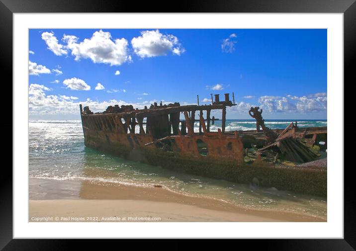 Wrecked Framed Mounted Print by Paul Hopes