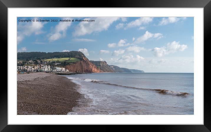 Salcombe Hill, Sidmouth Framed Mounted Print by Jo Sowden