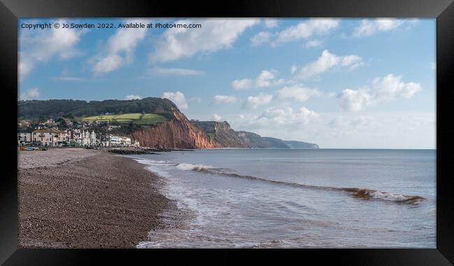 Salcombe Hill, Sidmouth Framed Print by Jo Sowden