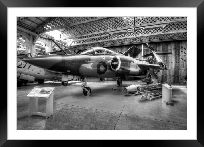 Hawker Siddeley Buccaneer (monochrome) Framed Mounted Print by Dave Urwin