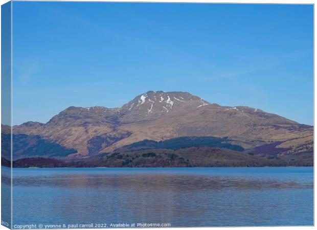 Majestic Ben Lomond in Scotland Canvas Print by yvonne & paul carroll