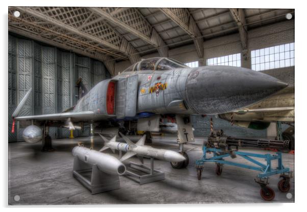 McDonnell Douglas Phantom at IWM Duxford  Acrylic by Dave Urwin
