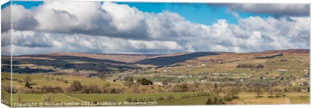 Into the Hudes Hope Teesdale Panorama from Kelton Road Canvas Print by Richard Laidler