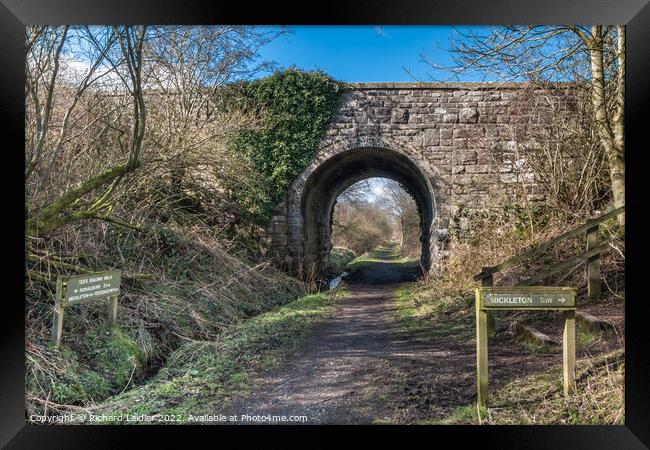 Tees Railway Walk at Mickleton, Teesdale Framed Print by Richard Laidler