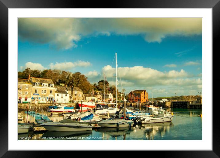 Padstow harbour and fishing boats Framed Mounted Print by Travel and Pixels 